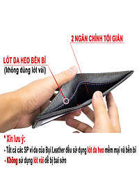 Ví mini nam da bò sáp ngựa điện Crazyhorse V125 cao cấp, bóp đựng thẻ da thật, đường chỉ tinh tế, ví nam nhỏ gọn dáng đứng, fullbox, thương hiệu Bụi leather chuyên đồ da thật