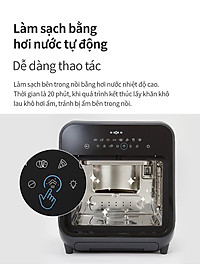 Lò nướng chân không kết hợp chức năng hấp Lock&Lock EJF693GRY Steam Air Fryer Oven (12.5 Lít) - Hàng chính hãng