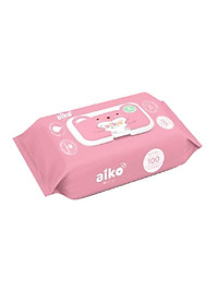 Combo 2 gói khăn giấy ướt Aiko hồng ( 100 tờ / gói )