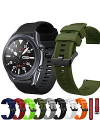 Dây đồng hồ cao su silicon cao dấp dành cho Samsung Galaxy watch 3 45mm - Khóa đen