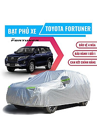 Bạt phủ xe ô tô 7 chỗ Toyota Fortuner 3 lớp chống nóng, chống thấm. Bạc phủ xe Fortuner, Bạt trùm xe SUV