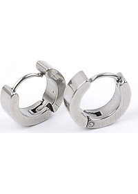 Cặp bông tai nam khoen inox không đen BHBT222