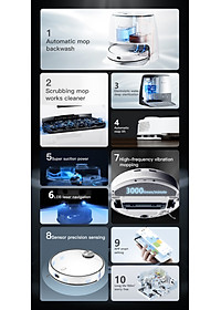 Robot Hút Bụi Lau Nhà Roborock Qrevo C Pro 18.500Pa, Xòe Giẻ Sát Cạnh - Hàng Chính Hãng