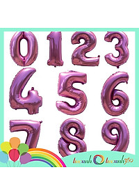 Bong bóng số trang trí tiệc xinh 0-9 size lớn (chọn màu)