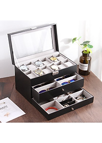 Hộp Đựng Đồng Hồ, Mắt Kính, Trang Sức 3 Tầng SAIKE SAIKE S333