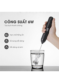 Máy đánh trứng đánh bọt cafe cầm tay mini Lebenlang LBL4588, 2 tốc độ, sạc pin usb tiện dụng - hàng chính hãng