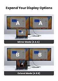 Ugreen UG15601CM498TK USB type C sang 1 x HDMI 4K30hz + 1 x VGA xuất cùng lúc + 1 x RJ45 1Gbps + TF + SD + 3 x USB 3.0 + 1 x 3.5mm NO MIC + 1 x USB-C PD 100W Bộ chuyển 10in1 - HÀNG CHÍNH HÃNG