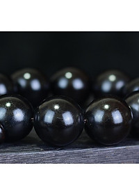 Set Vòng đeo tay Chuỗi Hạt Gỗ Mun Sừng, Kèm hộp đựng Gỗ lót lụa vàng.