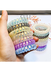 Dây cột tóc lò xo co giãn, nhựa dẻo xoắn nhiều màu xinh xắn - Culi accessories