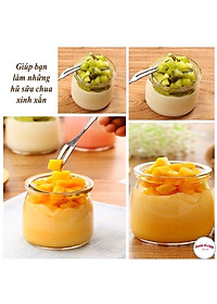 Hũ thủy tinh làm sữa chua 200ml dáng béo bụng , hũ thủy tinh đựng hương liệu, mật ong, làm sữa chua