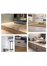 Tay Nắm Âm Tủ KUNBE Lật Xoay 180º Cao Cấp - Dùng Làm Tay Kéo, Tay Nắm Cho Cửa, Tủ, Ngăn Kéo Tạo Thẩm Mỹ