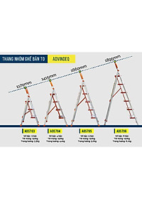 Thang Nhôm Ghế 3 Bậc Advindeq Ads-703