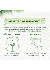 Tã/Bỉm dán sơ sinh Huggies Platinum NatureMade - Gói Super Jumbo S82/ NB60 - Hàng chính hãng