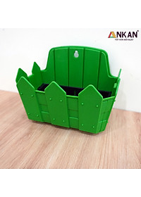 Chậu Nhựa Trồng Cây ANKAN Để Treo Ban Công, Treo Tường, Ngoài Trời, Sân Vườn, Kích Thước 24 x 19cm, Nhựa Cao Cấp