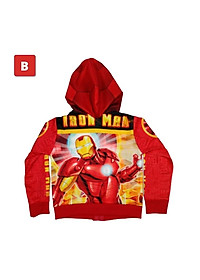 Áo khoác bé trai hình siêu nhân từ11kg-40kg. Chất thun hai da dày mịn - Kiến Lửa