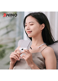 Quạt gió mini cầm tay Rhino F302 tích điện, 3 mức độ gió, pin 2000 mAh kèm dây treo - Hàng chính hãng