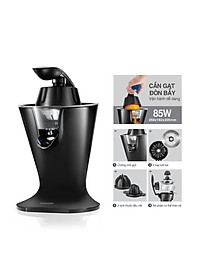 Máy Vắt Cam Tự Động Lock&Lock EJJ256BLK 85W Cần Gạt Đòn Bẩy Với Tay Cầm Mềm Dễ Sử Dụng - Hàng Chính Hãng Tặng Combo Ống Hút + Cọ Rửa