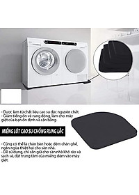 Đệm lót chân máy giặt tủ lạnh chống rung chống trượt GNG ( Bộ 4 Miếng )