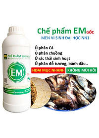 Men ủ phân cá, dịch chuối, đỗ tương, rác bã hữu cơ. Chế phẩm sinh học EM gốc của Đại học Nông Nghiệp 1 Hà Nội. Phân bón cho Lan, hoa Hồng và cây trồng. HSD: 2 năm 