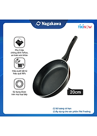 Chảo cạn đáy từ 5 lớp chống dính cao cấp Nagakawa – Dùng trên mọi loại bếp – Hàng chính hãng