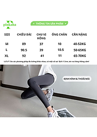 Quần Legging Nữ Dài Cạp Cao Đẹp Cao Cấp PINKAHA Nâng Mông Vải Thun Cotton Siêu Co Giãn 4 Chiều Ôm Sát