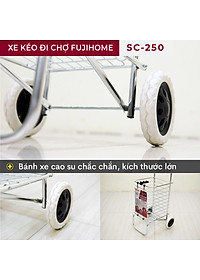 Xe đẩy hàng đi chợ  siêu thị gấp gọn đa năng có giỏ FUJIHOME SC-250