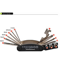 Túi Vá Săm Lốp Xe Đạp Sửa Chữa Đa Năng 10 in 1 Mini Khẩn Cấp (Bản nâng cấp có túi và Thanh nạy bằng kim loại) MaiLee