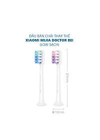 Bộ 2 bàn chải thay thế cho bàn chải điện Xiaomi DR-BEI sonic loại sạch EB-N0202 - Hàng Nhập Khẩu