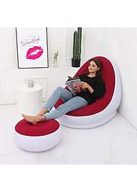 Ghế hơi tựa lưng hiện đại cao cấp đọc sách, giải trí, xem phim... Ghế hơi bọc nhung TẶNG KÈM BƠM ĐIỆN 2 CHIỀU