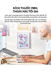 Bàn phím không dây Bluetooth Logitech MX Keys Mini - Hàng Chính Hãng