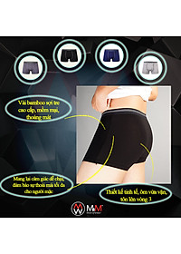 Combo 3 quần lót nam Boxer sợi tre tự nhiên mềm mịn thoáng mát co giãn 4 chiều MRM Manlywear Tặng đôi tất nam Cao Cấp -Màu Ngẫu Nhiên