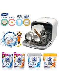 Combo Kao - Bột rửa bát Nhật Bản Kyukyuto cho máy rửa bát - Hàng nội địa Nhật Bản #Made in Japan