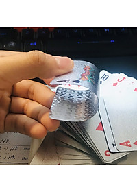 Bài Tây Poker Mạ Si BẠC Cao Cấp Phủ Nhũ BẠC Chính Hãng Amalife – Bộ 54 Lá Bài Pocker Nhựa Dẻo Chống Thấm Nước Chống Gãy Màu Bạc