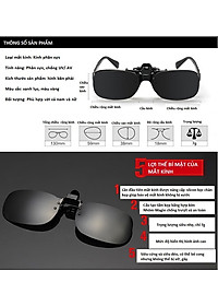 Mắt kính râm kẹp cho người cận, mắt kính thời trang phân cực chống UV cao cấp KitAcoom, hàng nhập khẩu chính hãng cao cấp