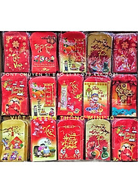 500 bao lì xì việt truyền thống mini đỏ giấy láng giá rẻ (quy cách đóng 10 bao 1 xấp)