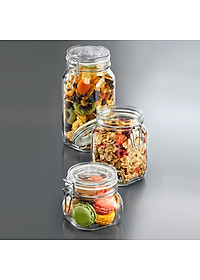 Hũ thủy tinh nắp cài Bormioli Rocco Fido 1.5L – Kín hơi, bảo quản thực phẩm cao cấp Ý
