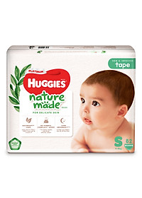 Tã Dán Siêu Cao Cấp Huggies Platinum Naturemade S82 (82 Miếng)