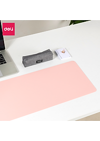Bàn Di Chuột - Miếng Lót Chuột Hai Mặt Da PU Chống Nước Deli - Kiêm Deskpad Thảm Da, Trải Bàn Làm Việc - Nhiều Kích Cỡ Màu Sắc - Hàng Chính Hãng - VS782 VS783