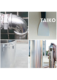 Sơn Bạc Mạ Crom Sơn Xịt Mạ TAIKOMI Sáng Bóng 350ml Chai Sơn Mạ Siêu Bóng Làm Mới Ô tô Xe Máy, Vật Dụng Trang Trí