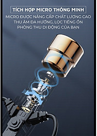 Tai nghe super bass kèm mic livestream RIBI KT02 - Thiết kế đeo vòng qua tai - Phù hợp nghe nhạc, chơi game, ghi âm, học online - Hàng chính hãng