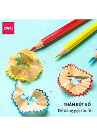 Bút chì màu nước cao cấp dạng cốc Deli - 12 / 24 / 36 / 48 màu - Kèm cọ và gọt theo ống màu - Phù hợp cho cả chuyên nghiệp và nghiệp dư - 68129/ 68130/ 68131/ 68132
