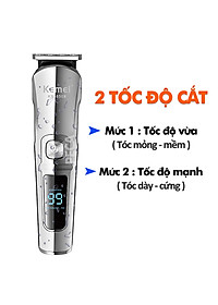 Tông đơ cắt tóc đa năng 11in1 Kemei KM-8508 nhiều đầu thay thế dùng cắt tóc, chấn viền, cạo râu, cạo lông, tỉa lông mũi, cạo chân mày,...có màn hình LED hiển thị điều chỉnh 2 mức tốc độ sạc nhanh 2h