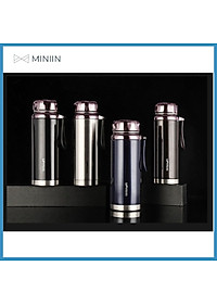 Bình Giữ Nhiệt Kim Cương Inox 304- Chống Rỉ Set, Nắp Đậy Chặt, Giữ Nhiệt Nóng Lạnh Tốt 6- 8h, Quai Đeo Chắc Chắn, Thiết Kế Sang Trọng, Màu Sắc Thanh Lịch, Tiện Lợi, Pha Lọc Trà, Hàng Chính Hãng MINIIN