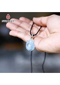 Mặt dây chuyền hồ ly 9 đuôi aquamarine mệnh thủy, mộc - Ngọc Quý Gemstones