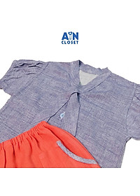 Bộ quần áo lửng bé gái họa tiết Nơ ghi cam - AICDBGZ7VGJ2 - AIN Closet