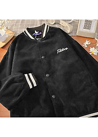 ÁO KHOÁC KAKI NHUNG GÂN Thêu Aiteeins (M2740 - Ảnh Thật)