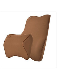 Bộ gối tựa đầu và tựa lưng xe hơi chất liệu cao su non cao cấp Lucky Bobi