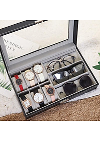 Hộp Để Đồng Hồ Và Mắt Kính 1 Tầng SAIKE SAIKE S632 Bọc Da Pu