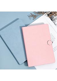 Sổ tay ghi chép có khóa da trơn PU mềm đẹp sang trọng tặng quà hội nghị - B111