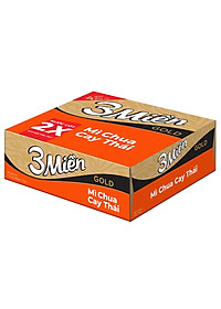 Thùng 30 Gói Mì 3 Miền Gold Chua Cay Thái 75g